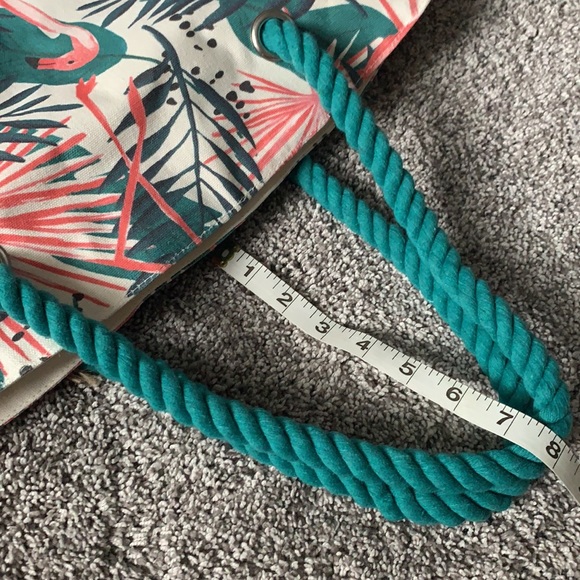 Tommy Bahama Flamingo Palm Reusable Tote / Beach Bag - Picture 7 of 11